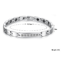 Betrouwbare Kwaliteit Titanium Magneet Armband Voor Geliefden Met Strass