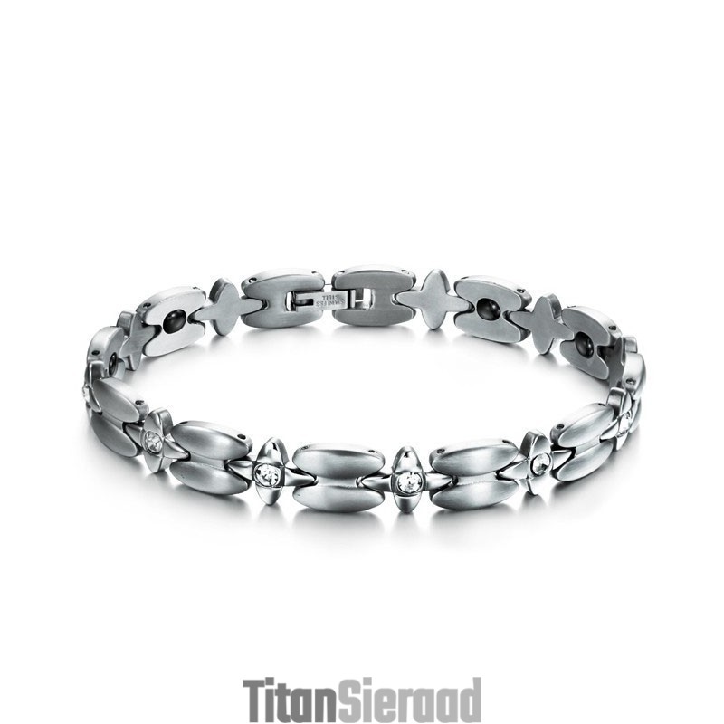 Armband Van Hoogwaardig Titanium Met Magneetsteen