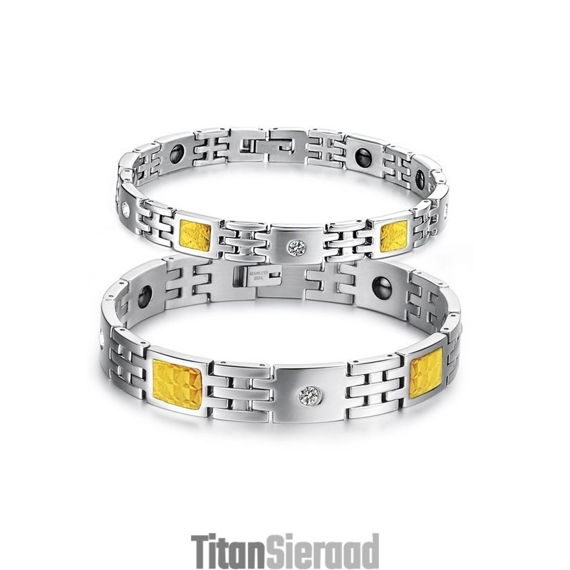 Superieure Kwaliteit Titanium Armband Voor Geliefden Met Strass Superieure Kwaliteit Titanium Armband Voor Geliefden Met Strass