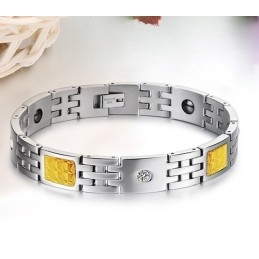 Superieure Kwaliteit Titanium Armband Voor Geliefden Met Strass