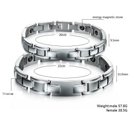 Uitstekende Kwaliteit Titanium Magneet Armband Voor Geliefden