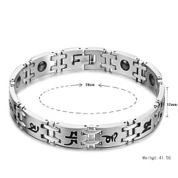 Stabiele Kwaliteit Mannelijke Titanium Magneetsteen Armband