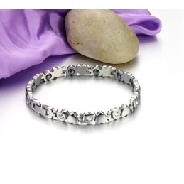 Superieure Kwaliteit Dames Sweetheart Titanium Armband Met Strass