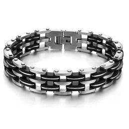 Kwaliteit En Kwantiteit Gegarandeerde Mannelijke Titanium Siliconen Armband