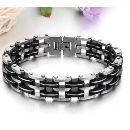 Kwaliteit En Kwantiteit Gegarandeerde Mannelijke Titanium Siliconen Armband
