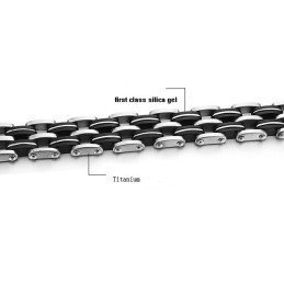 Kwaliteit En Kwantiteit Gegarandeerde Mannelijke Titanium Siliconen Armband
