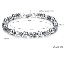 Gebruiksvriendelijke Titanium Armband Voor Mannen