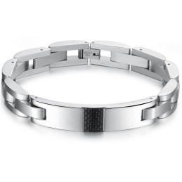 De Koningin Van De Kwaliteit, Zwarte Koolstofvezel Titanium Armband Voor Heren