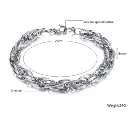 Compleet In Specificaties Mannelijke Titanium Armband