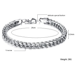 Kwaliteit En Kwantiteit Gegarandeerde Klassieke Titanium Herenarmband