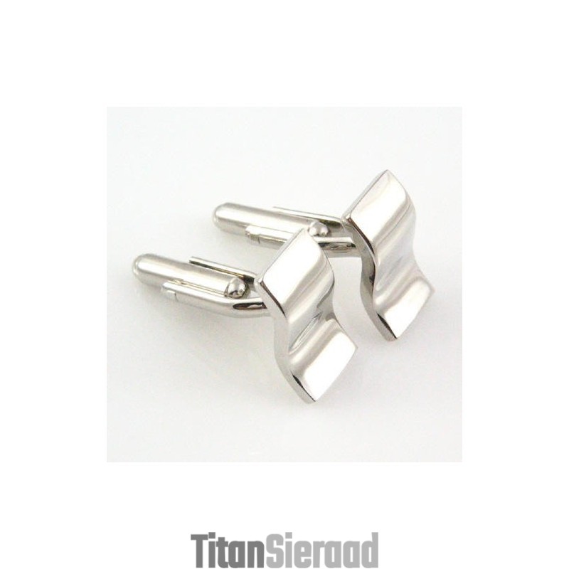 Manchetknopen Met Titanium En Sigmoïde Curve