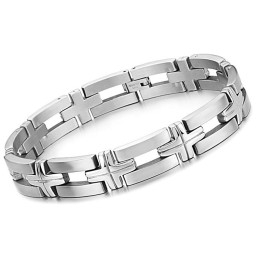 Hoogwaardige Mannelijke Kruis Titanium Armband