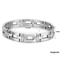 Hoogwaardige Mannelijke Kruis Titanium Armband