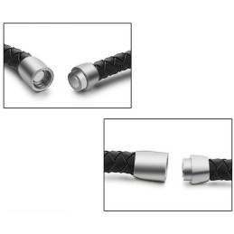 Betrouwbare Kwaliteit Ronde Titanium Leren Armband Voor Heren