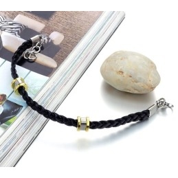 Hoogwaardige, Bondige Titanium Leren Armband