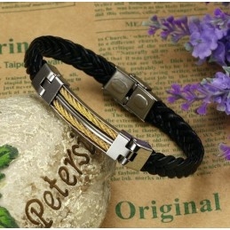 Herenarmband Van Titanium Leer Van Uitstekende Kwaliteit