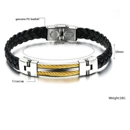 Herenarmband Van Titanium Leer Van Uitstekende Kwaliteit