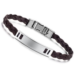 Gebruiksvriendelijke Vrouwelijke Titanium Leren Armband
