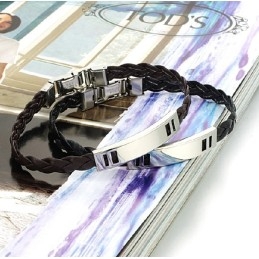 Gebruiksvriendelijke Vrouwelijke Titanium Leren Armband