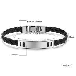 Gebruiksvriendelijke Vrouwelijke Titanium Leren Armband