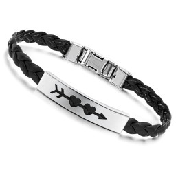 Stabiele Kwaliteit Vrouwelijke Sweetheart Titanium Leren Armband