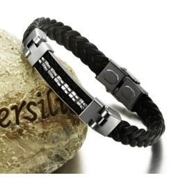 Betrouwbare Kwaliteit Klassieke Titanium Leren Armband