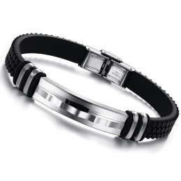 Uitstekende Kwaliteit Beknopte Titanium Siliconen Armband