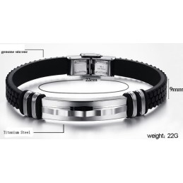 Uitstekende Kwaliteit Beknopte Titanium Siliconen Armband