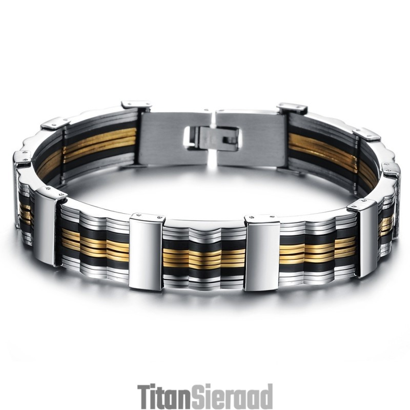 Betrouwbare Kwaliteit Mannelijke Titanium Siliconen Armband