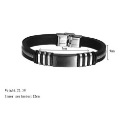 Superieure Kwaliteit Mannelijke Titanium Siliconen Armband