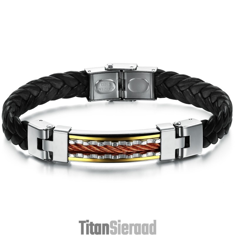 Armband Van Titanium Leer Van Uitstekende Kwaliteit