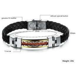 Armband Van Titanium Leer Van Uitstekende Kwaliteit