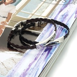 Vrouwelijke Titanium Leren Armband Van Superieure Kwaliteit