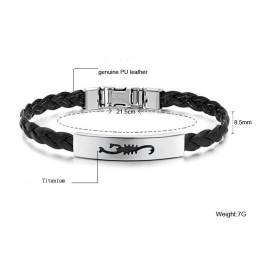 Vrouwelijke Titanium Leren Armband Van Superieure Kwaliteit
