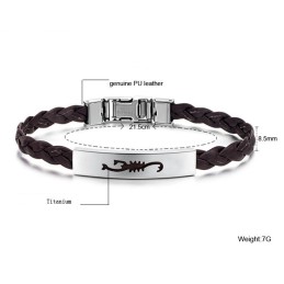 Vrouwelijke Titanium Leren Armband Van Superieure Kwaliteit