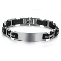 Duurzame Mannelijke Titanium Siliconen Armband
