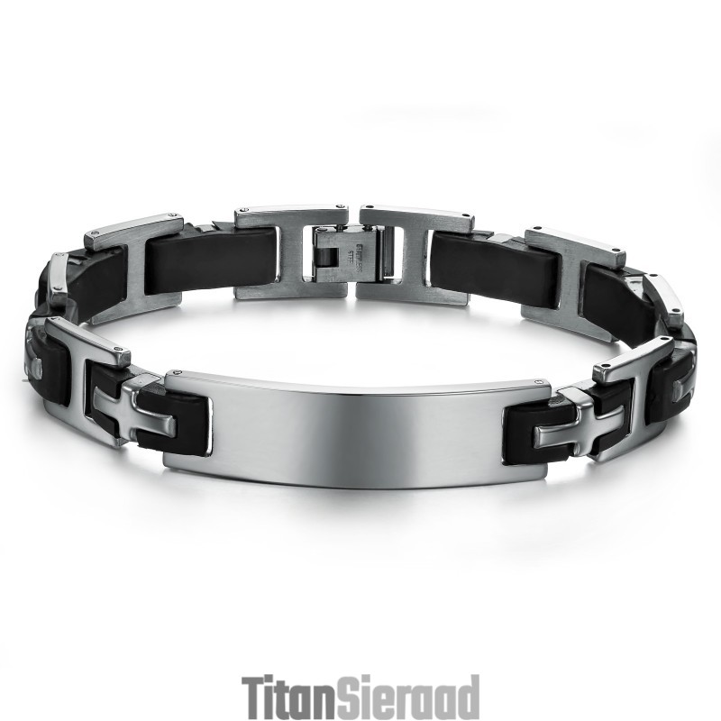Duurzame Mannelijke Titanium Siliconen Armband Duurzame Mannelijke Titanium Siliconen Armband