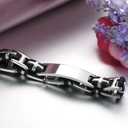 Duurzame Mannelijke Titanium Siliconen Armband