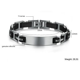 Duurzame Mannelijke Titanium Siliconen Armband