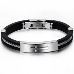 Uitstekende Kwaliteit Mannelijke Kruis Titanium Armband