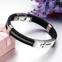 Uitstekende Kwaliteit Mannelijke Kruis Titanium Armband