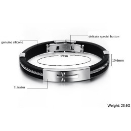 Uitstekende Kwaliteit Mannelijke Kruis Titanium Armband