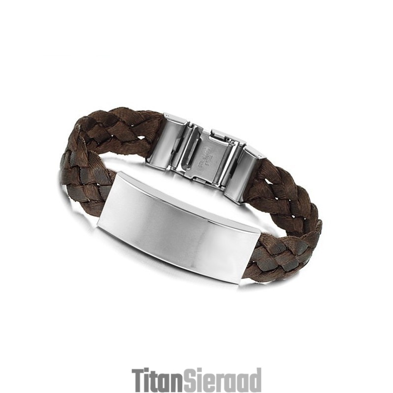 De Koningin Van De Kwaliteit: Bruine Titanium Armband De Koningin Van De Kwaliteit: Bruine Titanium Armband