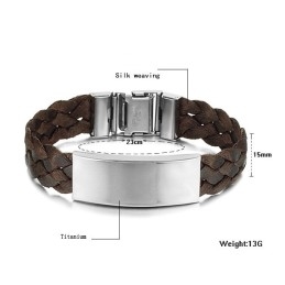 De Koningin Van De Kwaliteit: Bruine Titanium Armband
