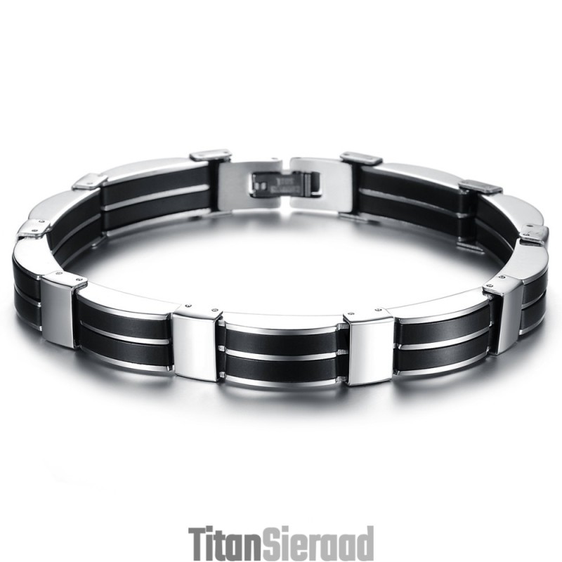 Betrouwbare Reputatie Mannelijke Beknopte Titanium Siliconen Armband Betrouwbare Reputatie Mannelijke Beknopte Titanium Siliconen Armband