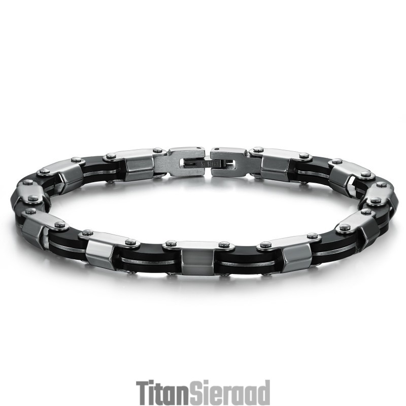 Breed Scala Aan Titanium Siliconen Armbanden