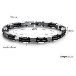 Breed Scala Aan Titanium Siliconen Armbanden