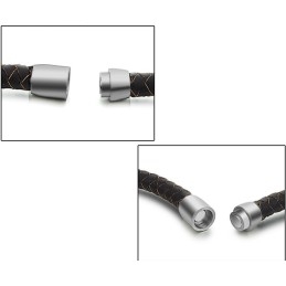 Om Te Genieten Van Een Hoge Reputatie In Binnen- En Buitenland: Bruine Titanium Leren Armband