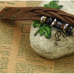 Goed Verkopend Over De Hele Wereld: Retro Titanium Leren Armband Voor Heren