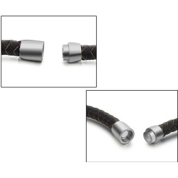 De Koningin Van De Hoogwaardige Bruine Titanium Leren Armband